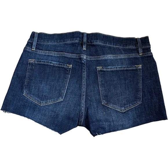Frame Le Cutoff Fray Hem Denim Shorts - Picture 3 of 5